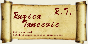 Ružica Tančević vizit kartica